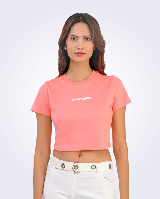 PEACH CROP TOP 