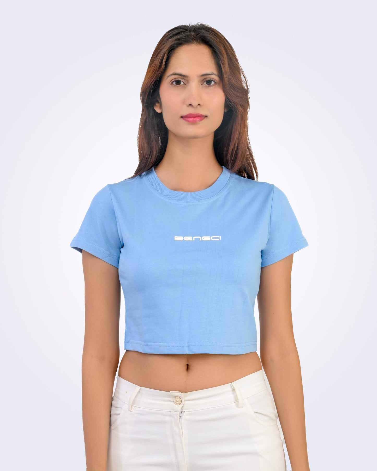 POWDER BLUE CROP TOP