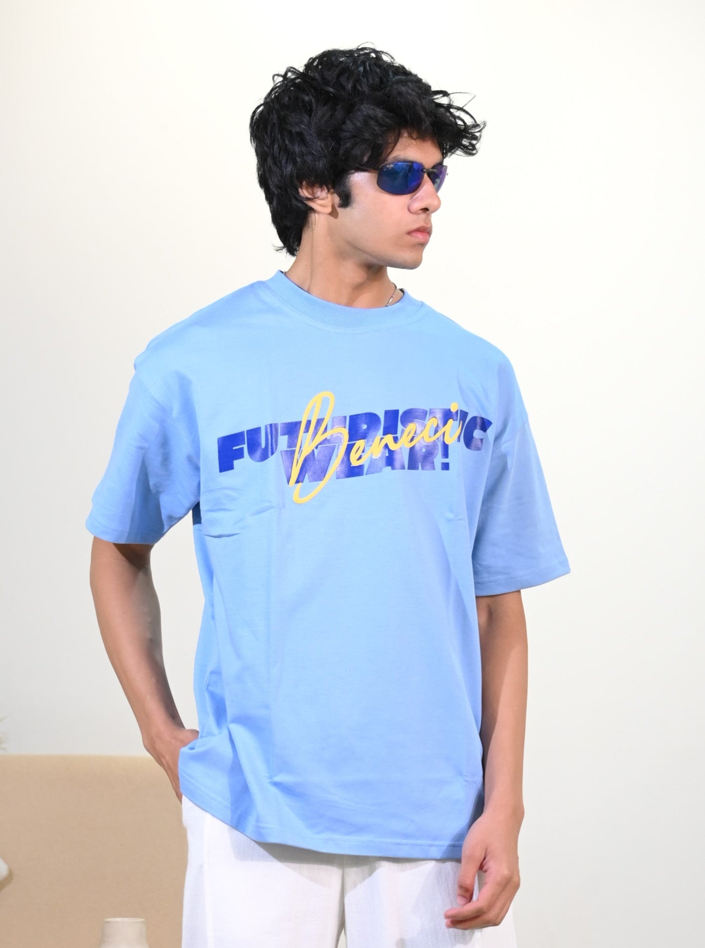 POWDER BLUE FUTURISTIC WEAR T-SHIRT