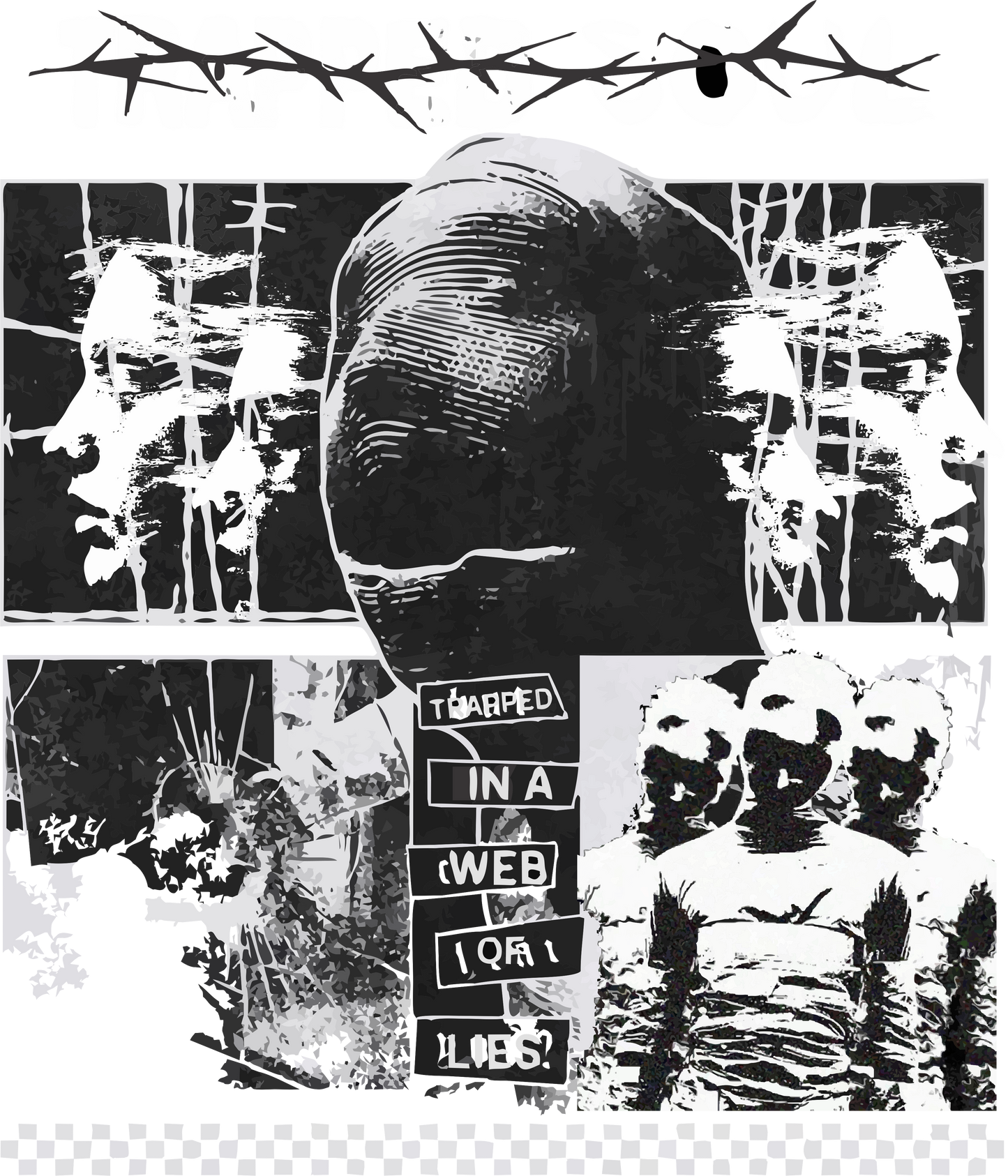 TRAPPED SOUL UNISEX BLACK VEST (BOXYFIT)