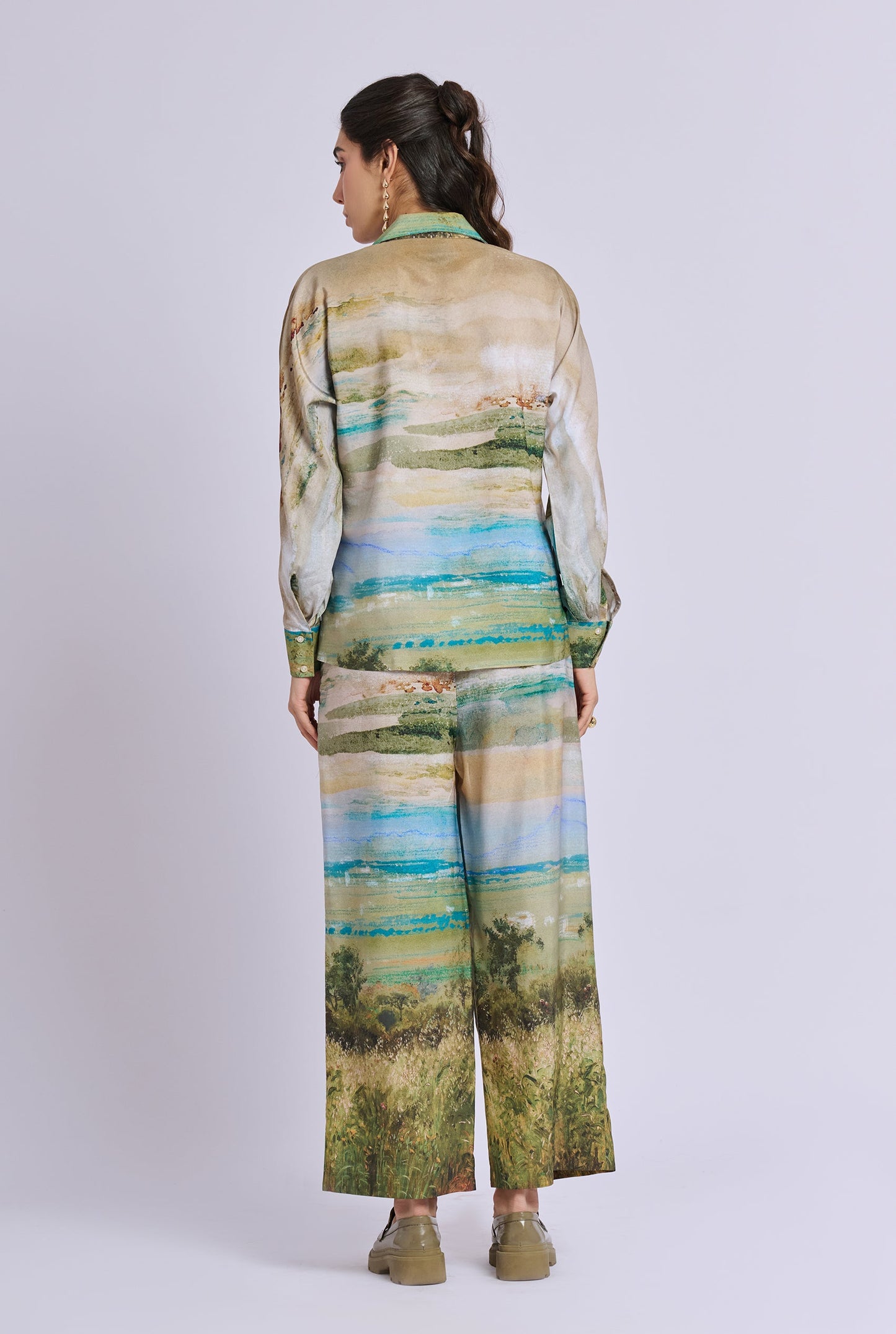 Willow Scenery Print Co-ord Set with Pants