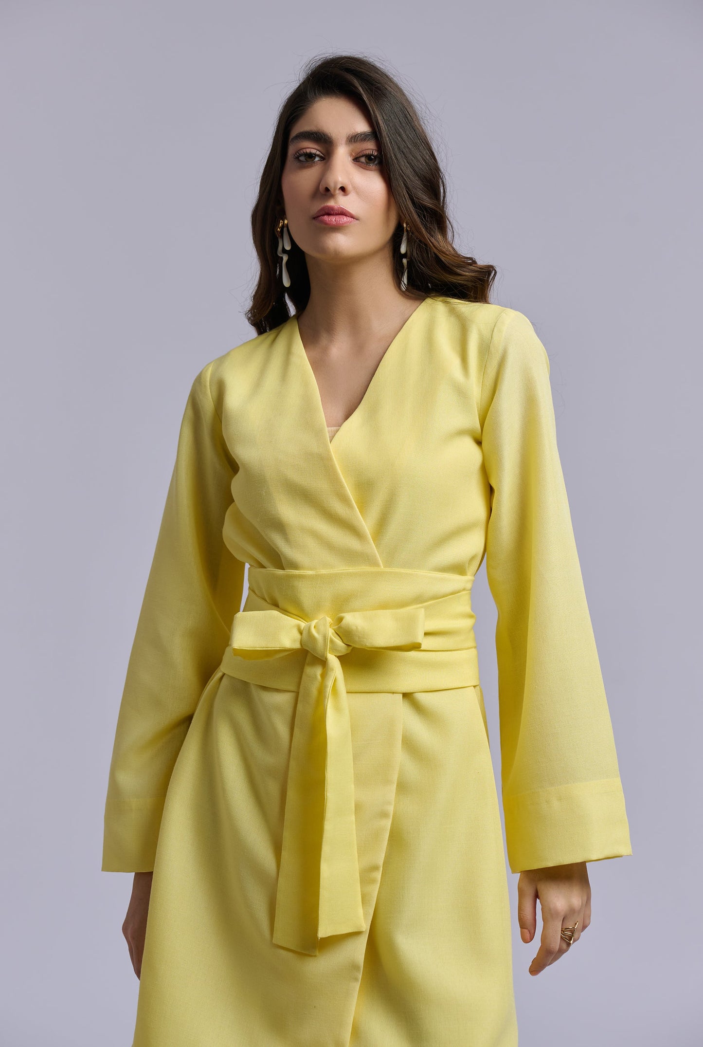 Susan Yellow Kimono Style Dress
