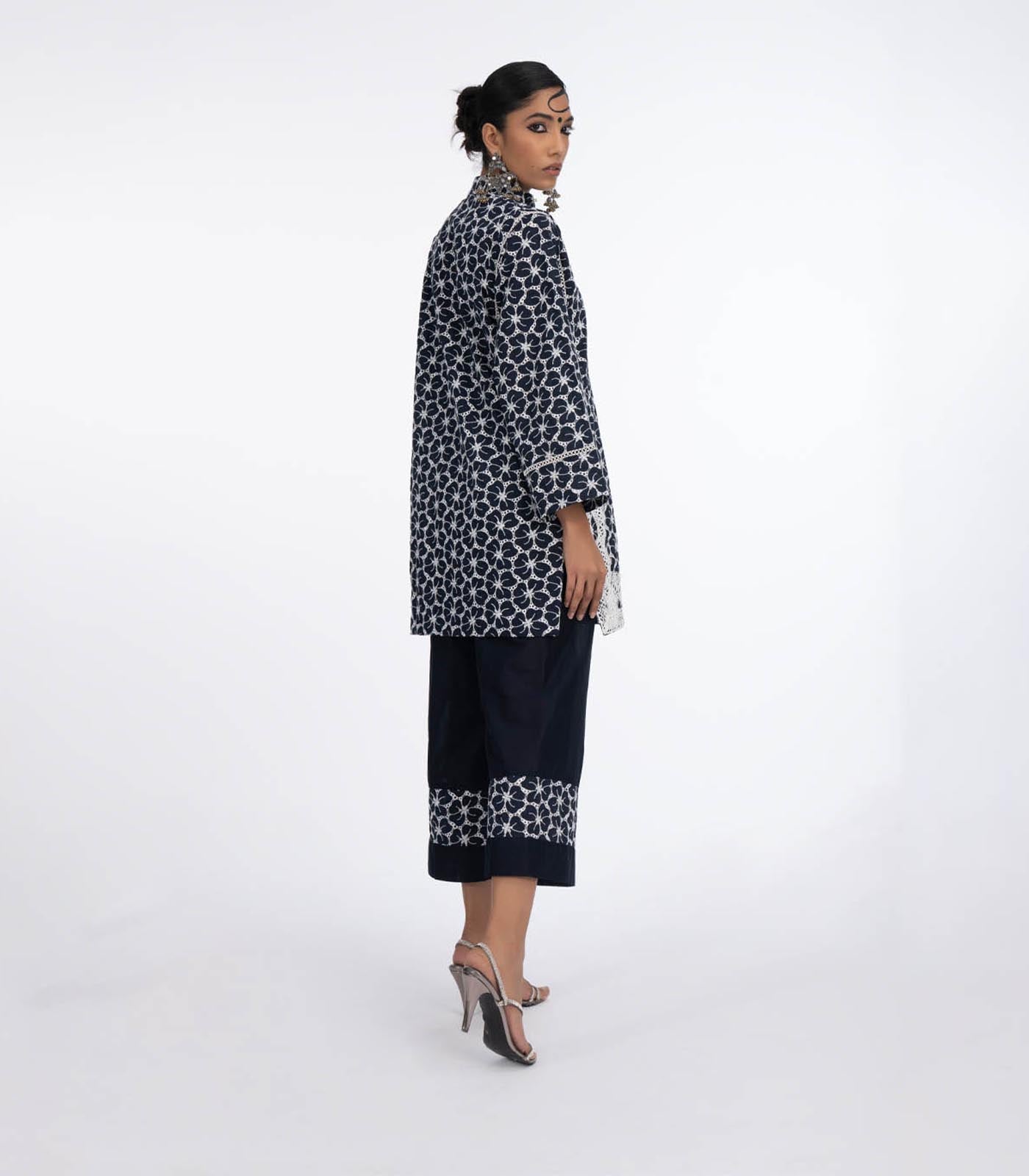 Navy Chikankari co-ord set