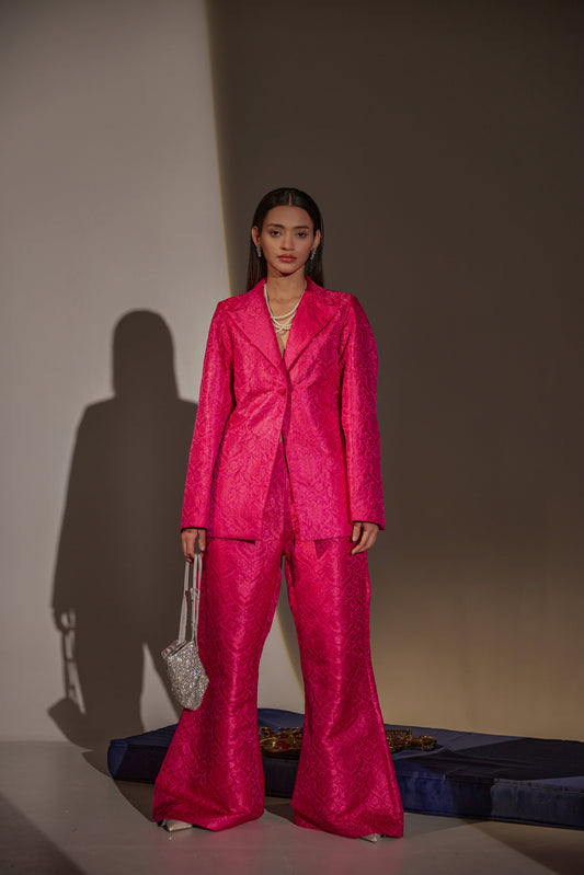 VIBRANT JACQUARD PANTSUIT