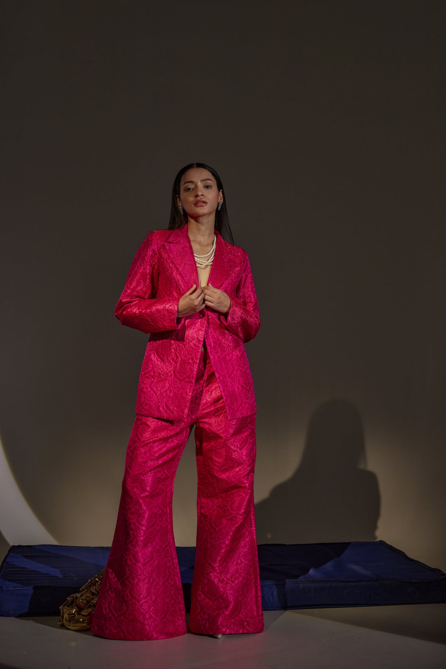 VIBRANT JACQUARD PANTSUIT