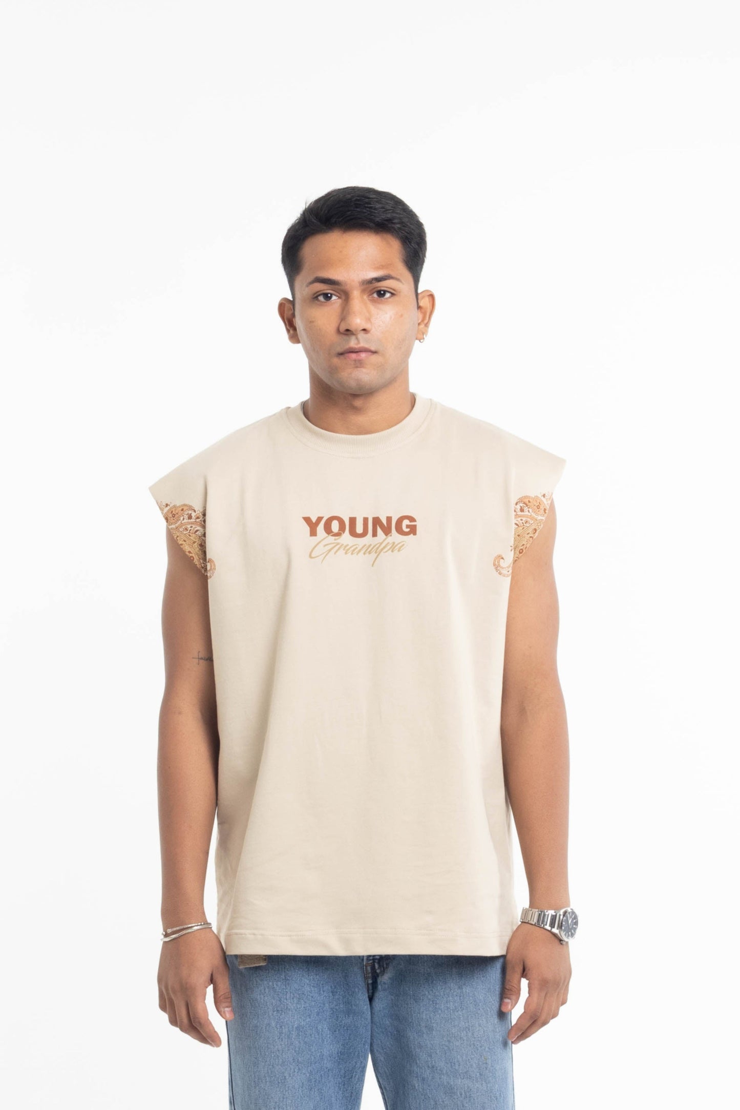 PAISLEY VEST - SAND