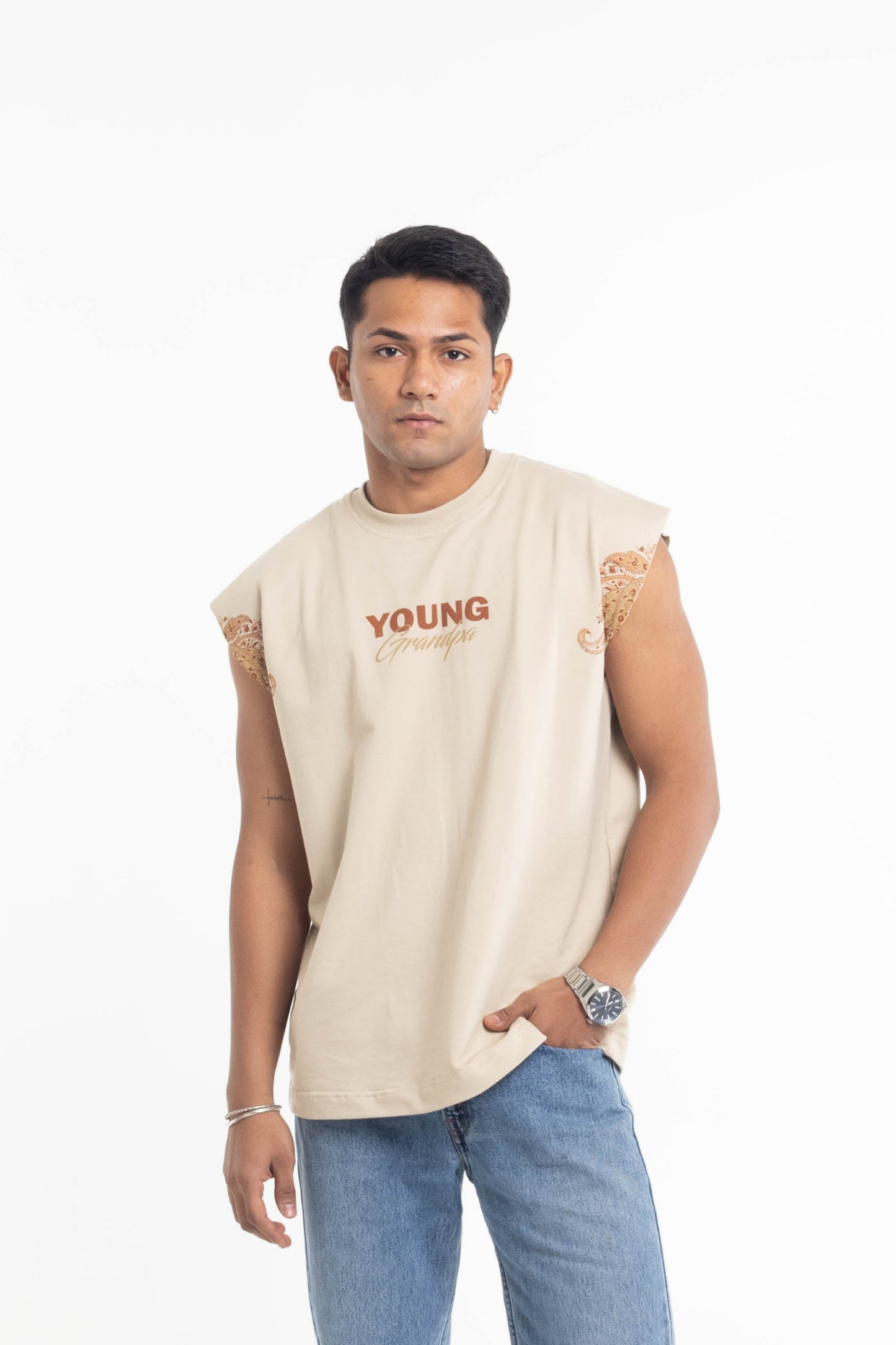 PAISLEY VEST - SAND