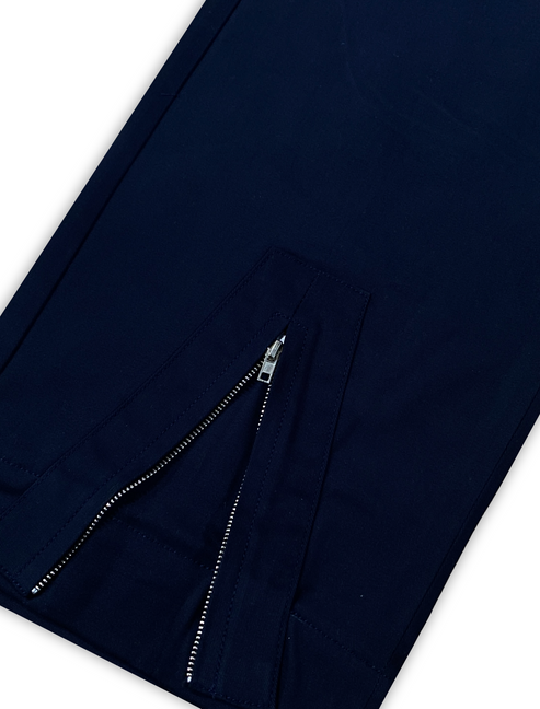 ZIP UP WORK PANTS IN NAVY BLUE