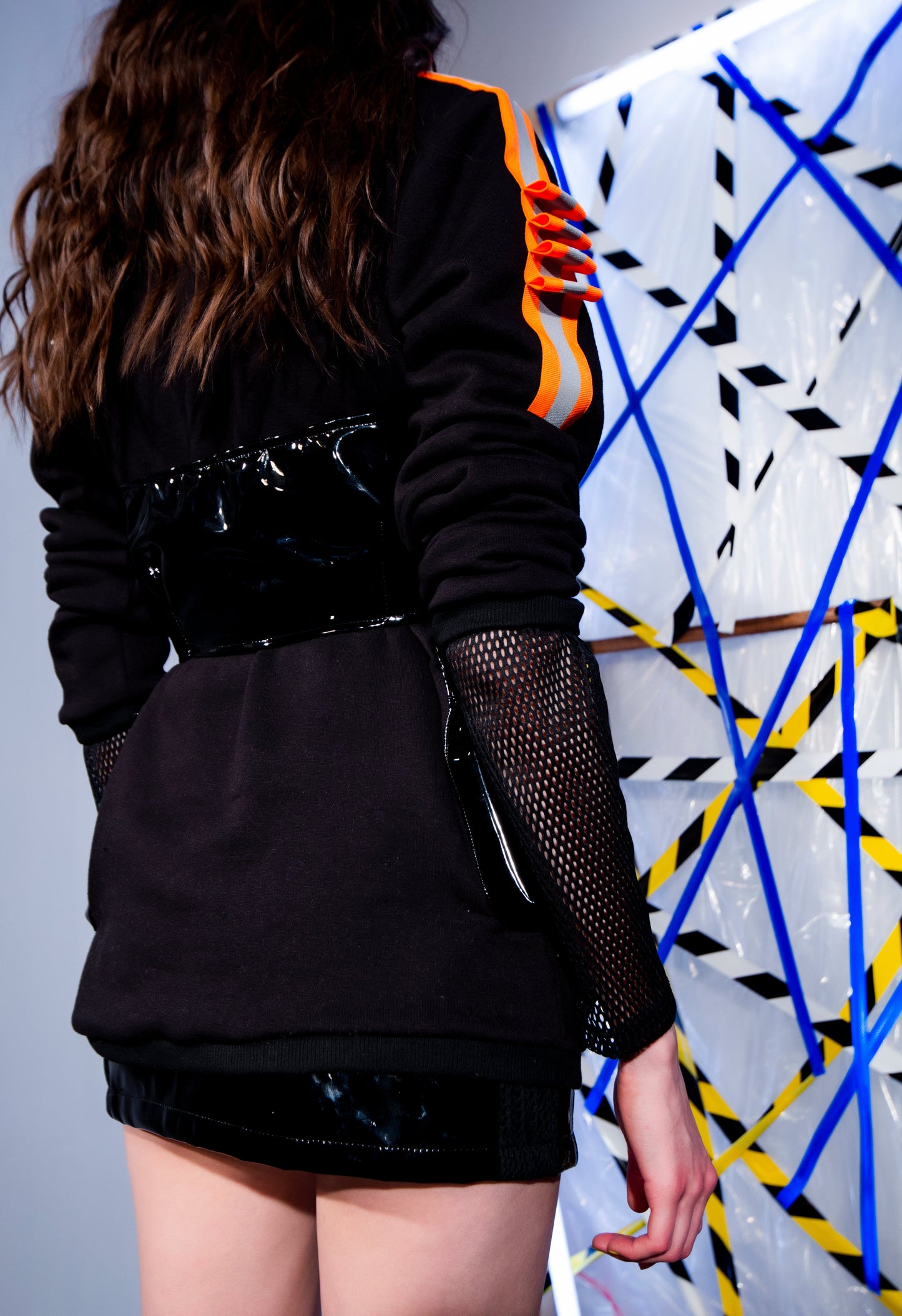 Alcor Leather Hoodie Dress