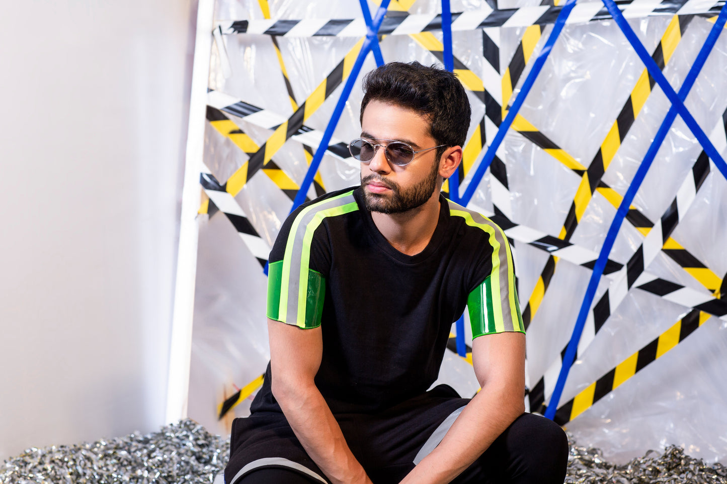 Unisex PVC Sleeve Reflective Tshirt