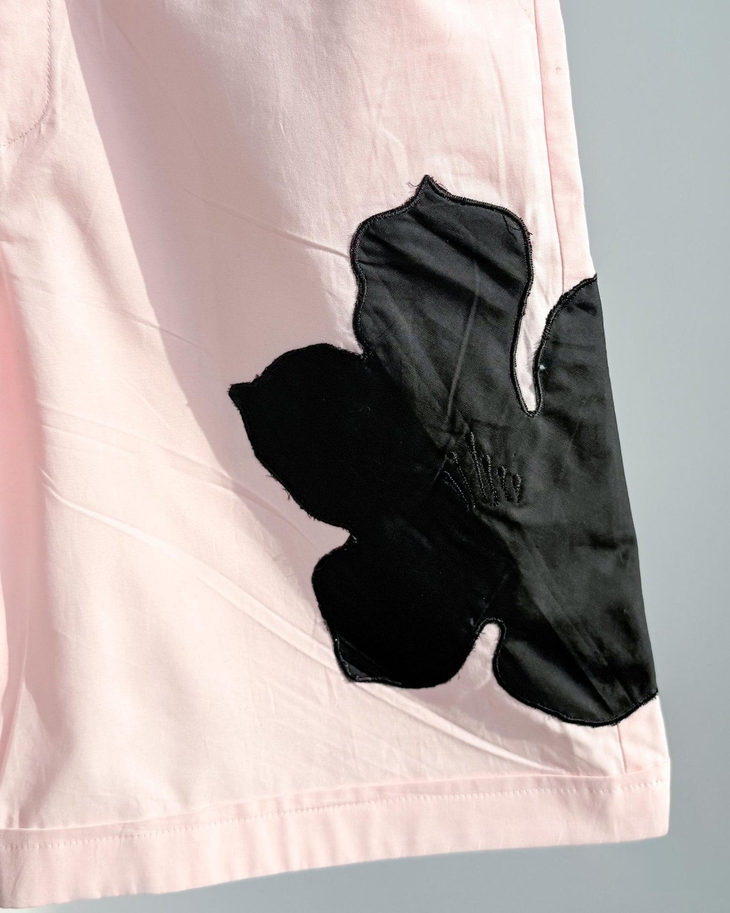 Appliqué Poplin Shorts - Baby Pink - erised pret