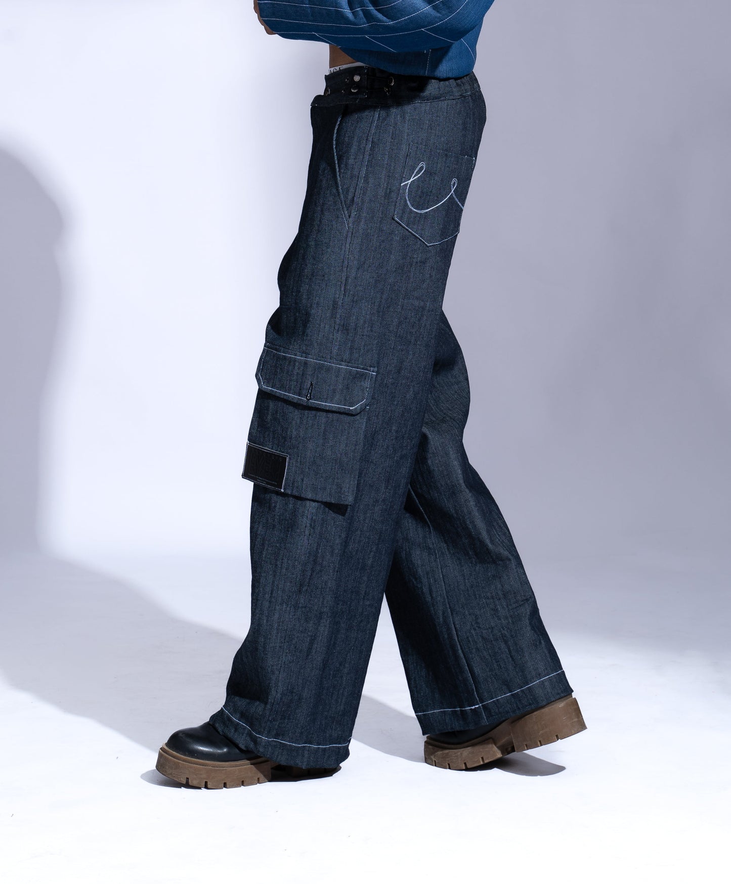 Elastic Blue Jeans