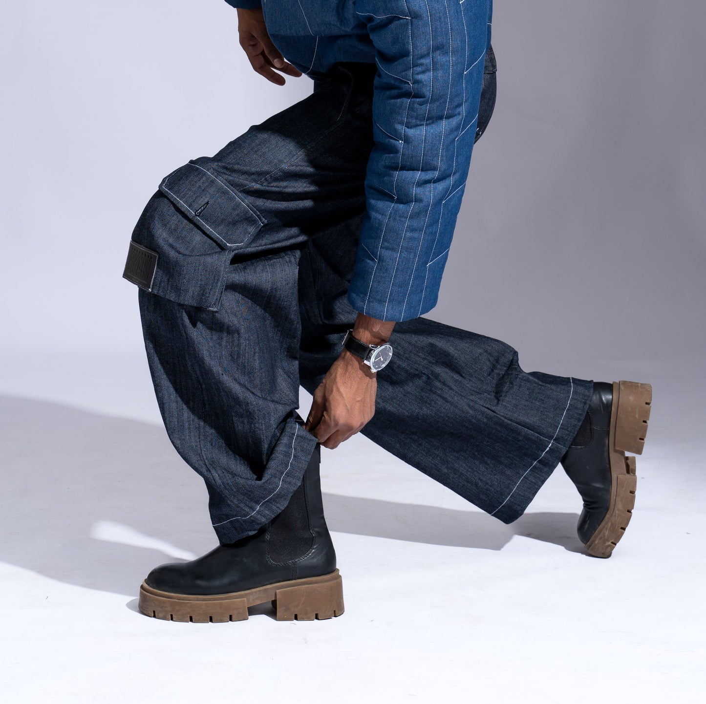 Elastic Blue Jeans