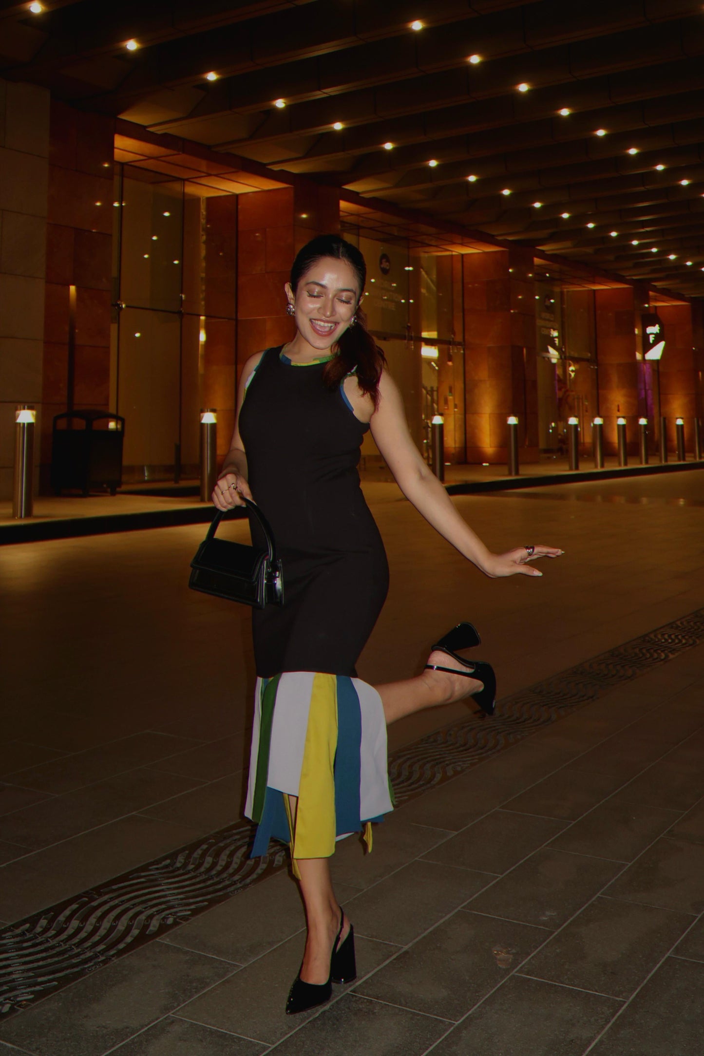 Shim Bodycon Midi Panel Dress