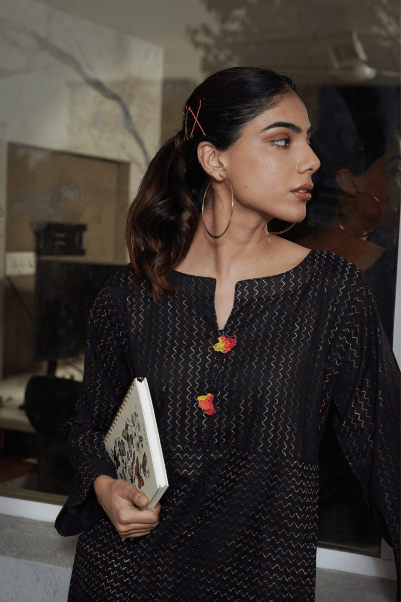 Black Lawn Pakistani Co - ord Set - Outro Studio
