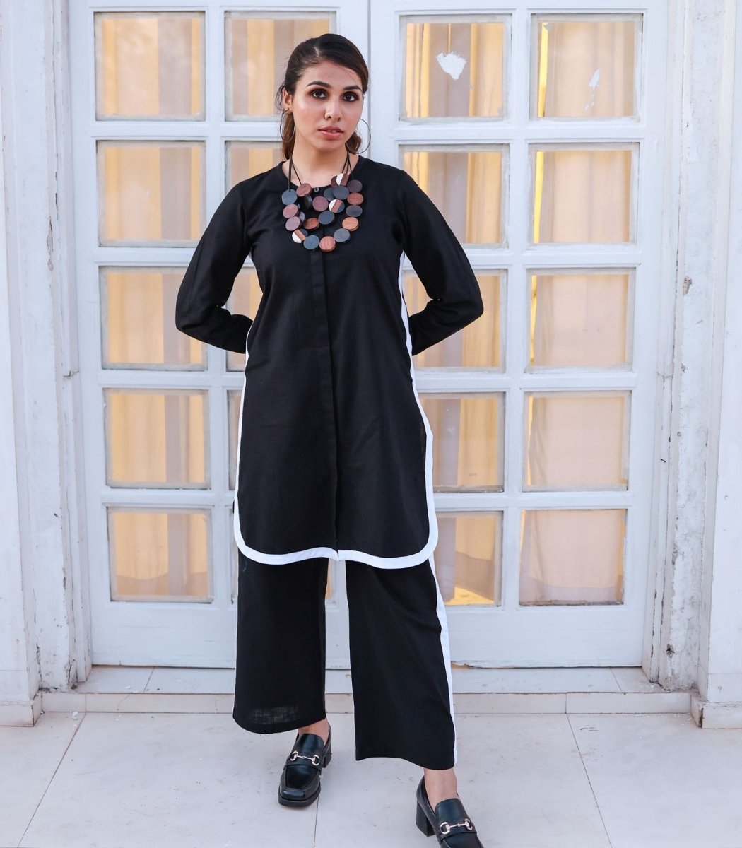 Black Linen Co - ord Set - Outro Studio