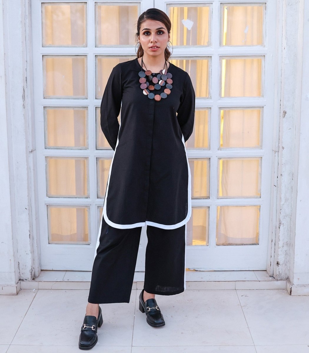 Black Linen Co - ord Set - Outro Studio