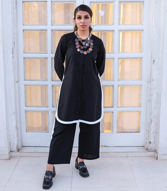 Black Linen Co - ord Set - Outro Studio