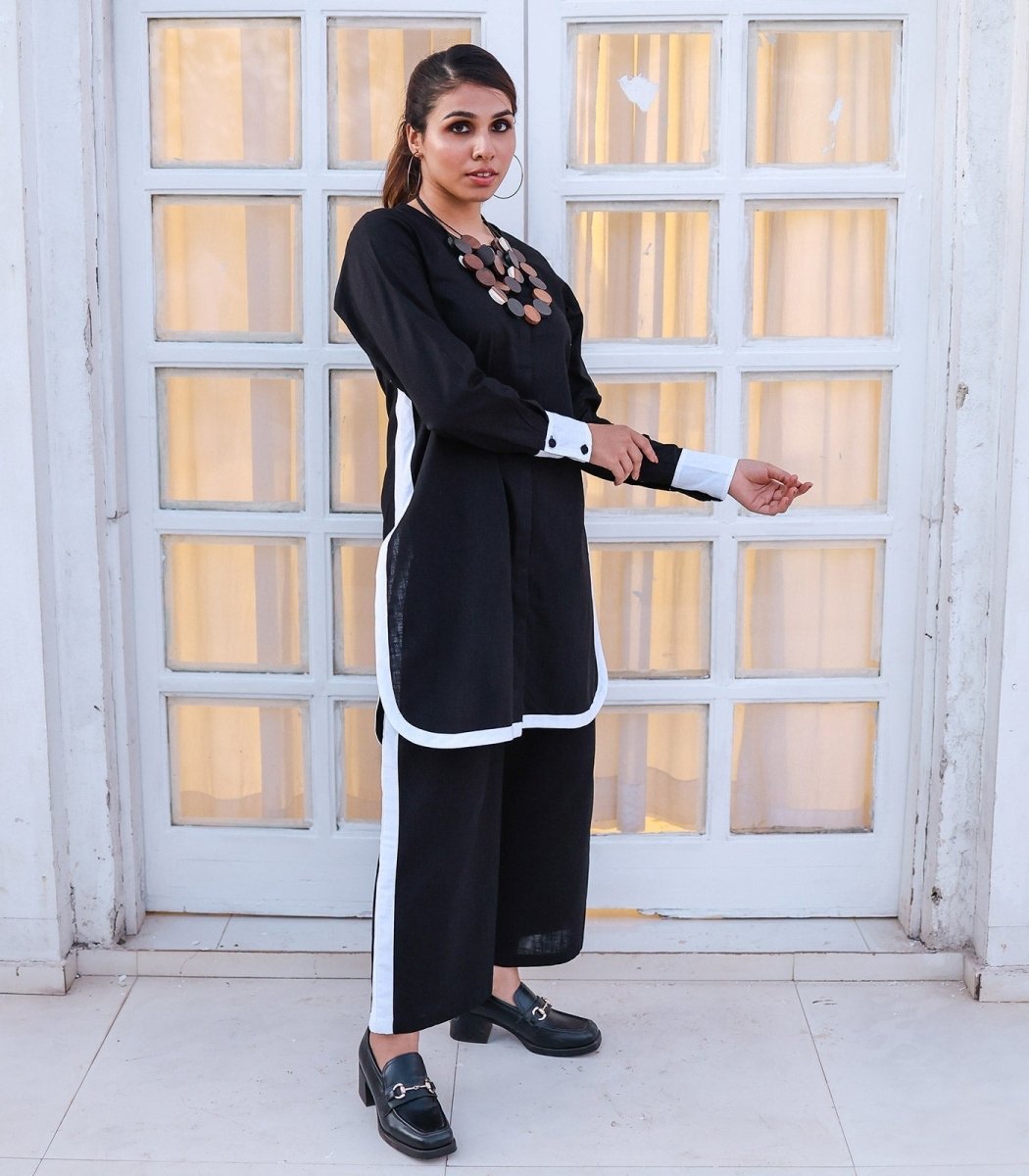 Black Linen Co - ord Set - Outro Studio
