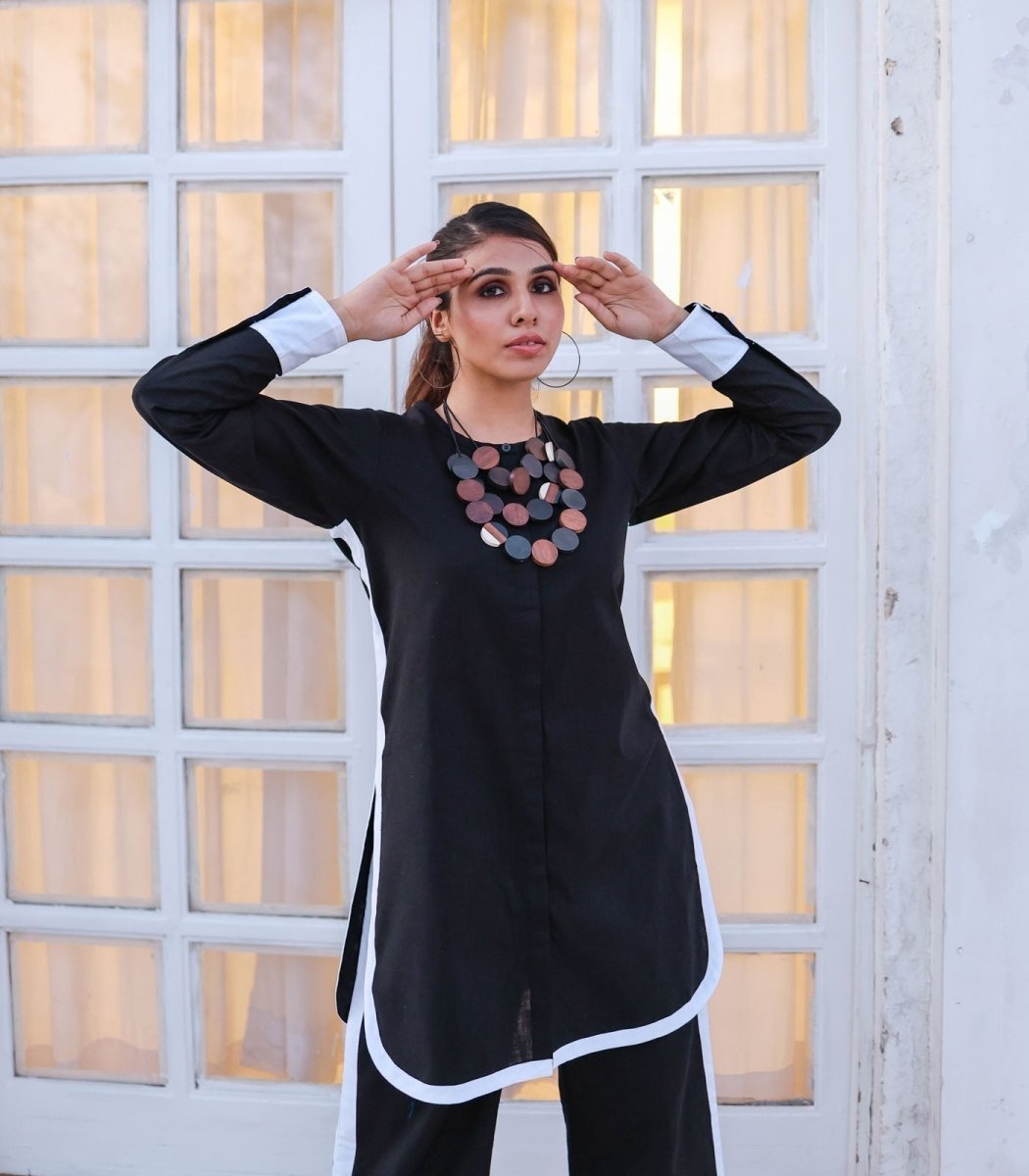 Black Linen Co - ord Set - Outro Studio