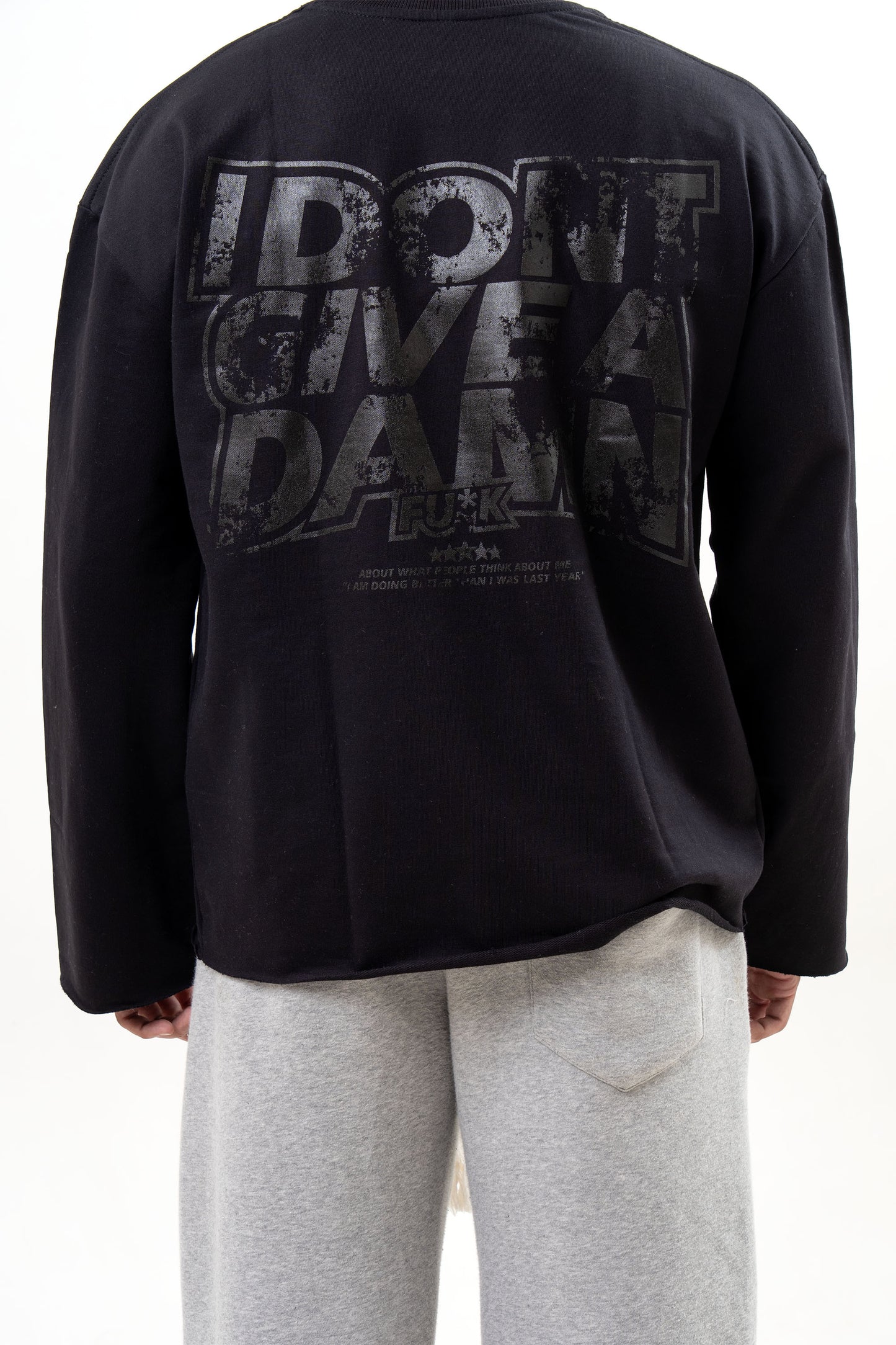 GIVE A DAMN Long Sleeve Tee