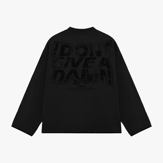 GIVE A DAMN Long Sleeve Tee