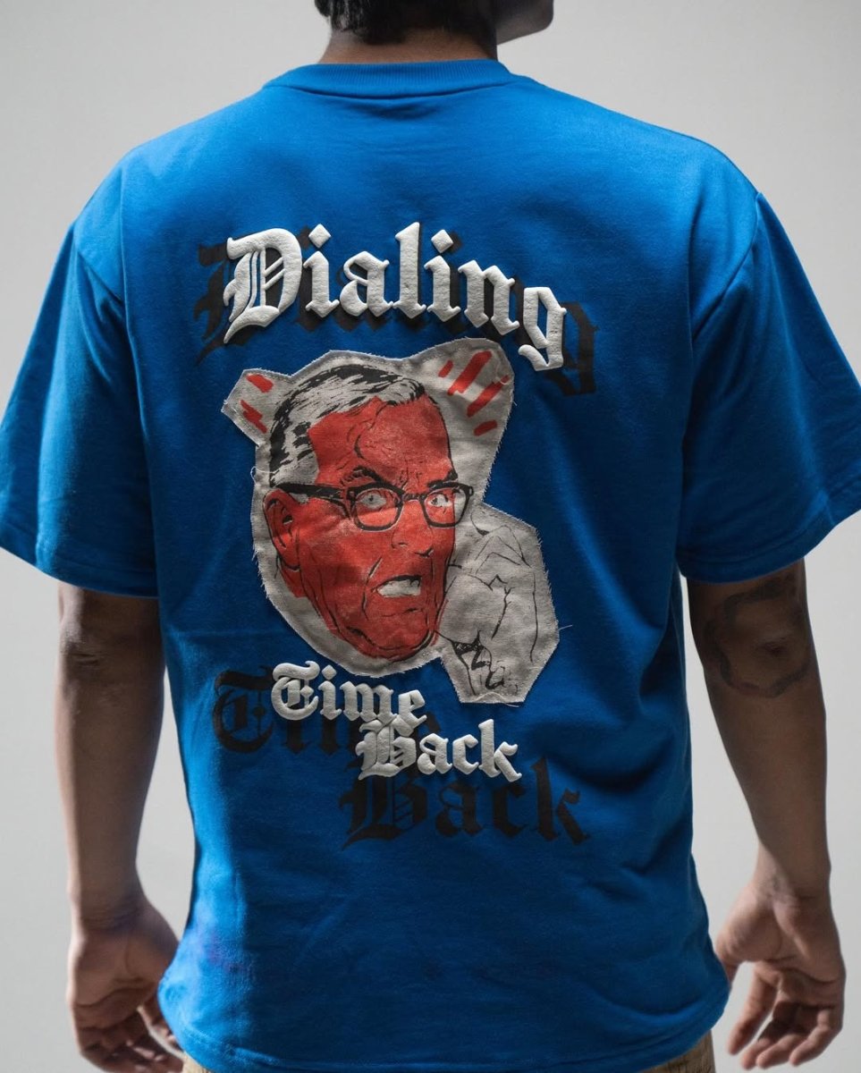 BLUE PATCHWORK T - SHIRT - Outro Studio