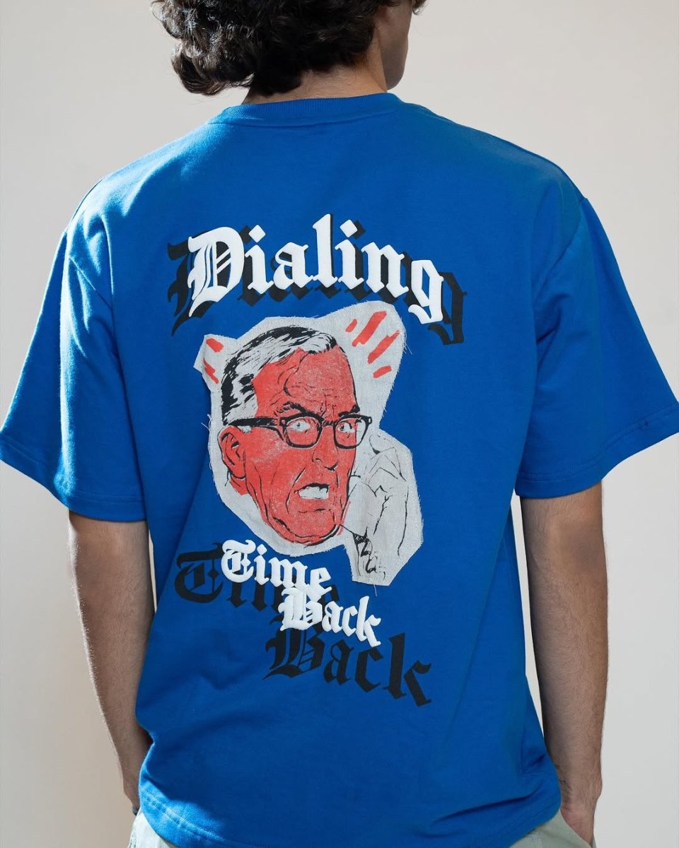 BLUE PATCHWORK T - SHIRT - Outro Studio