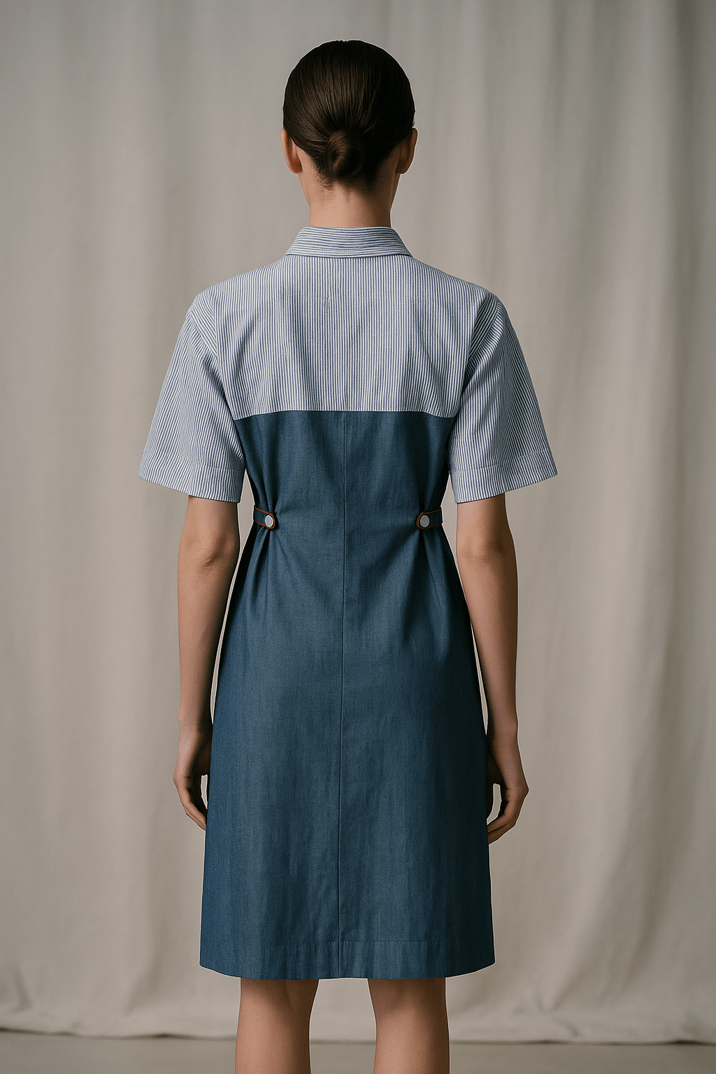 Blue Stripe Shirt Dress - erised pret