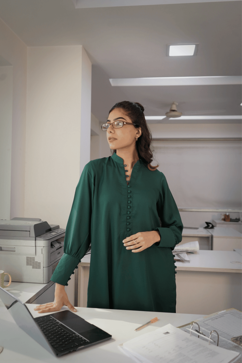 Bottle Green italian blend co - ord set - Outro Studio