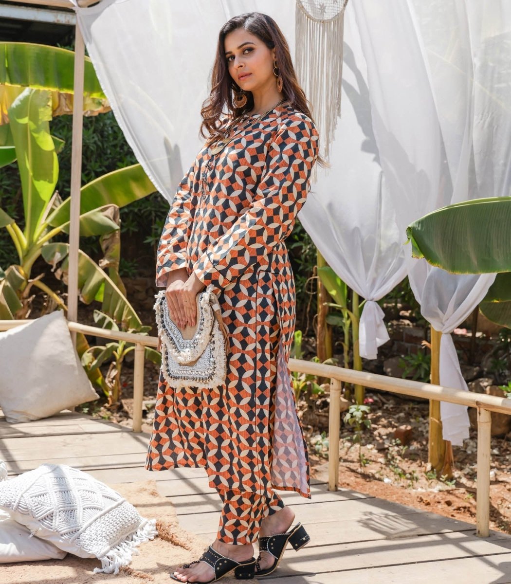 Brown Cotton Co - ord Set - Outro Studio