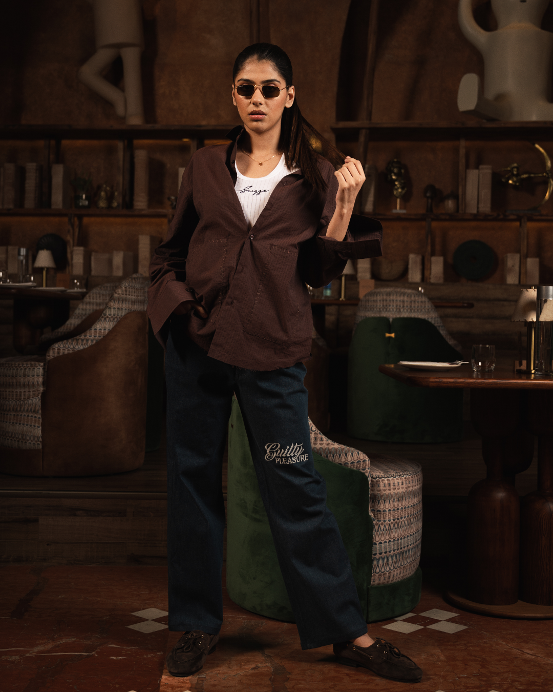 Open Locks Shirt In Brown