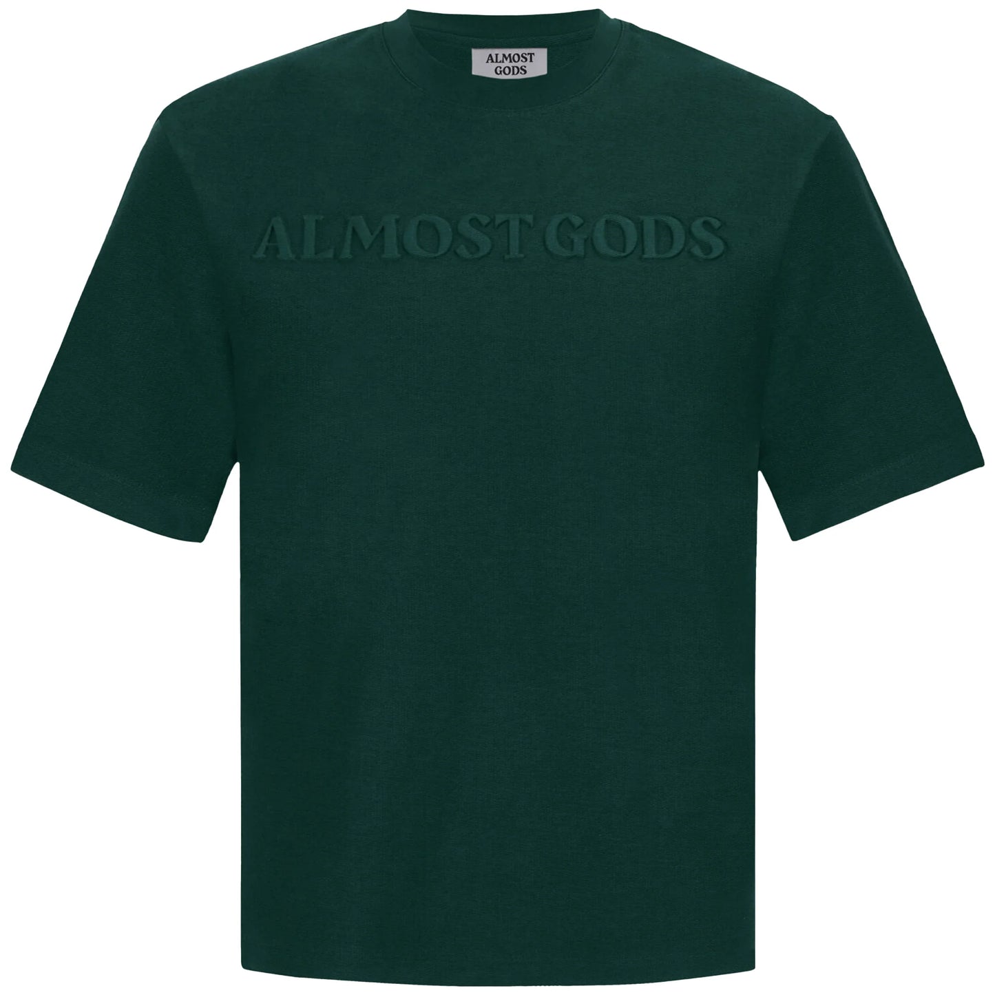 Almost Gods Embossed Knit Tee in Pine