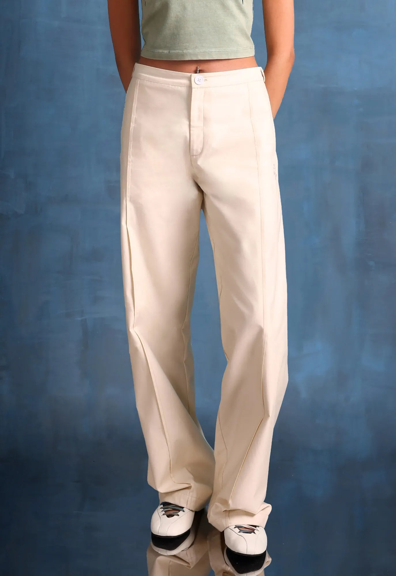 Paris Mid-Rise Cotton Pants