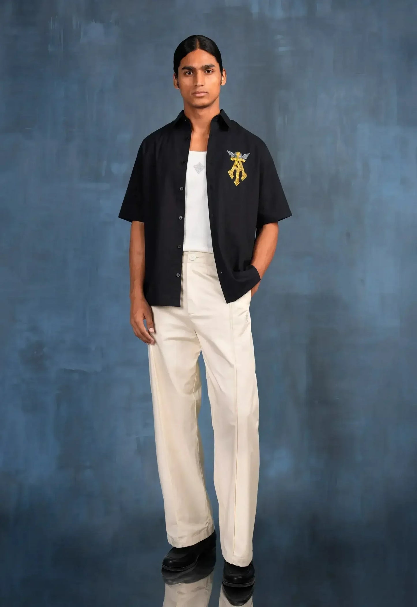 Gilded Alpha Cross Relaxed Shirt