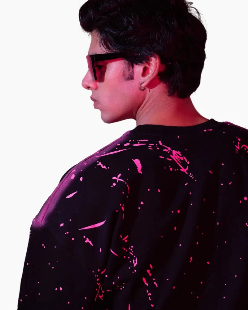 CHAOS PAINT BLACK SWEAT SHIRT - SULLITT