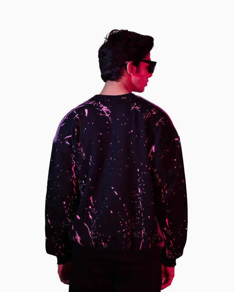 CHAOS PAINT BLACK SWEAT SHIRT - SULLITT