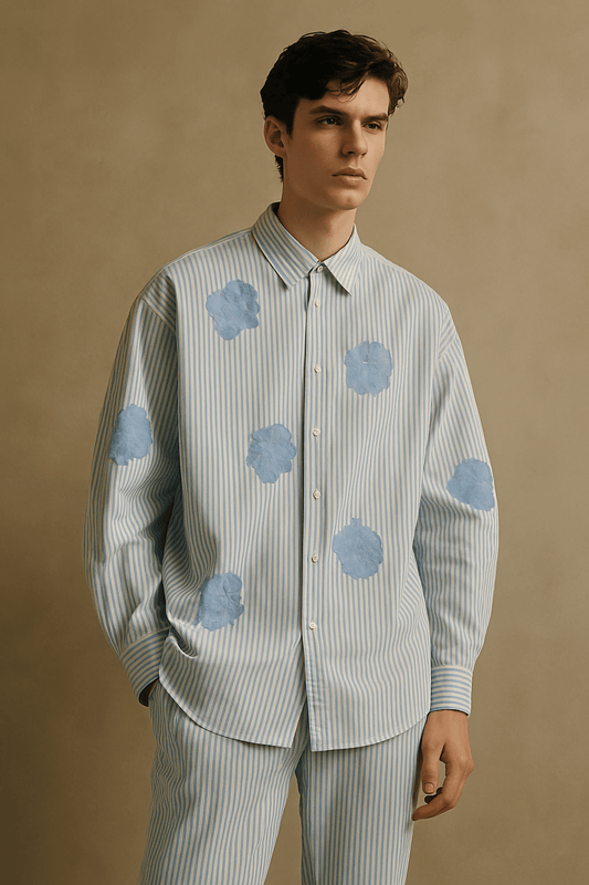 Cloud Bloom Stripe Shirt - erised pret