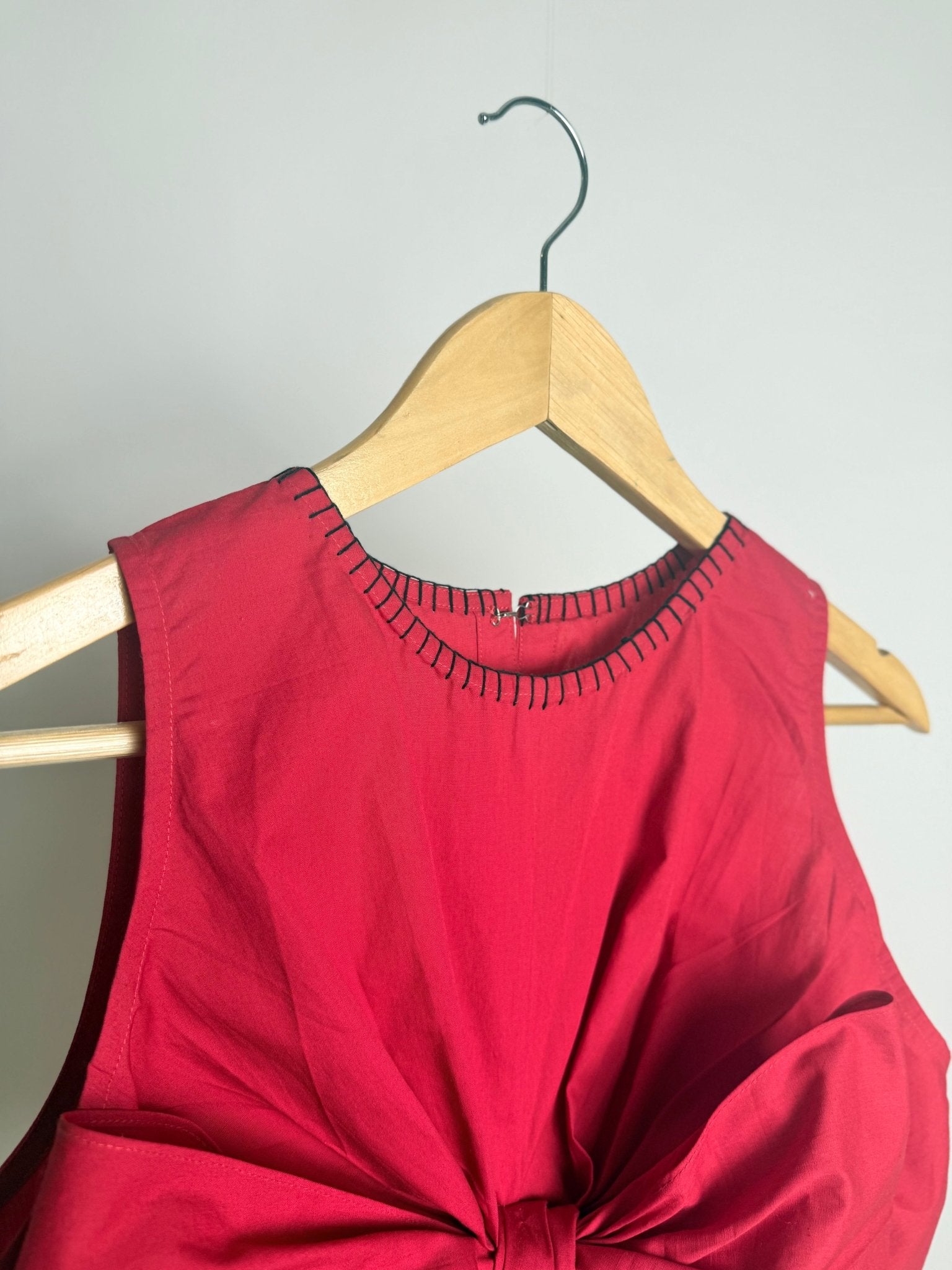 Crimson Tied Bow Knot Top - erised pret
