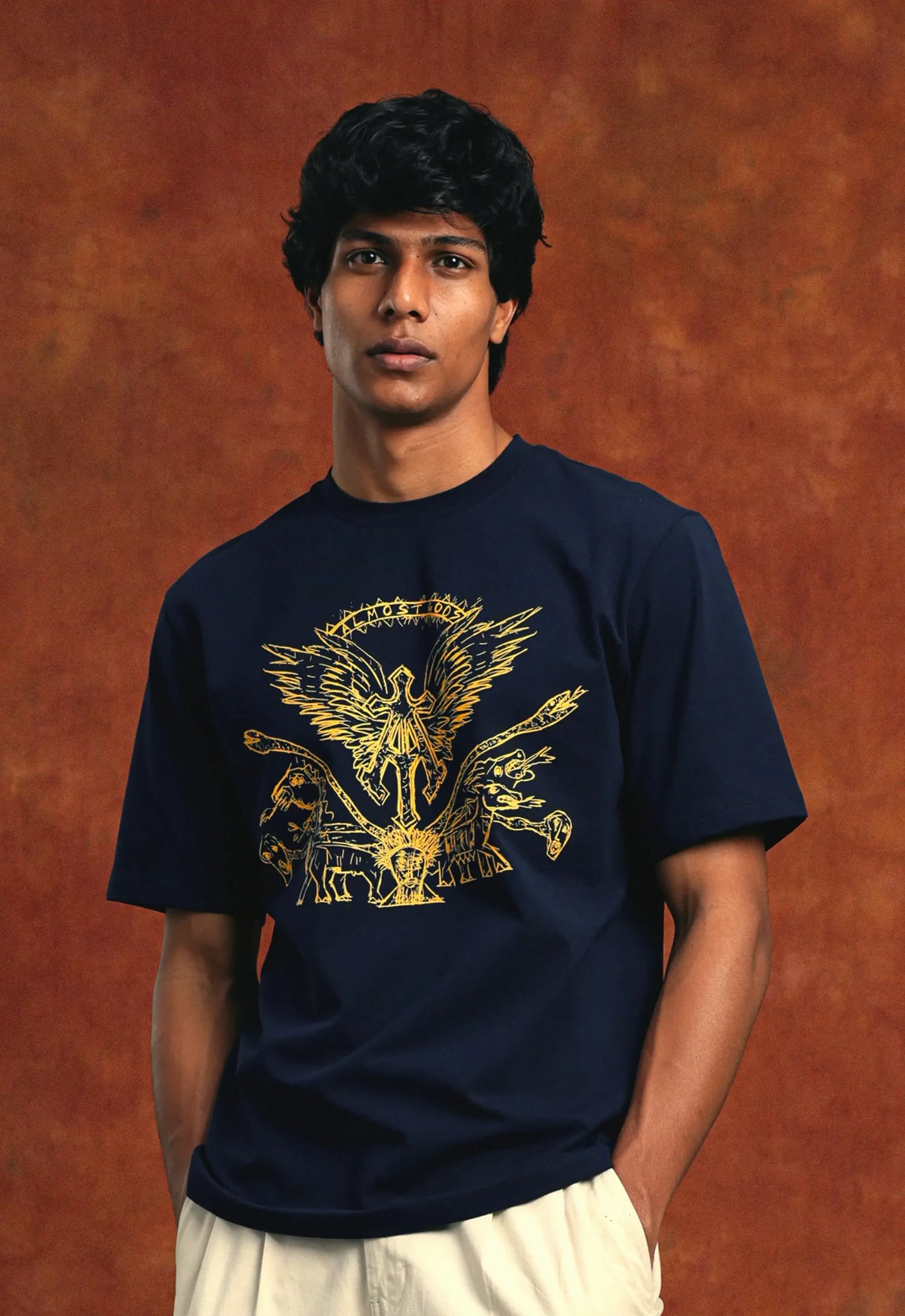 Wings of Ascension Tee in Navy