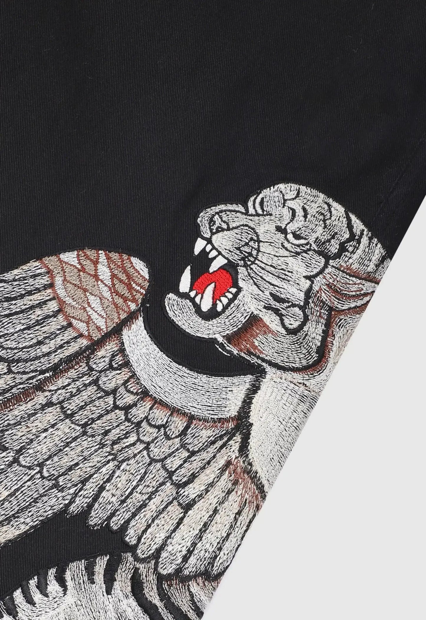 Winged Tiger Embroidered Shorts