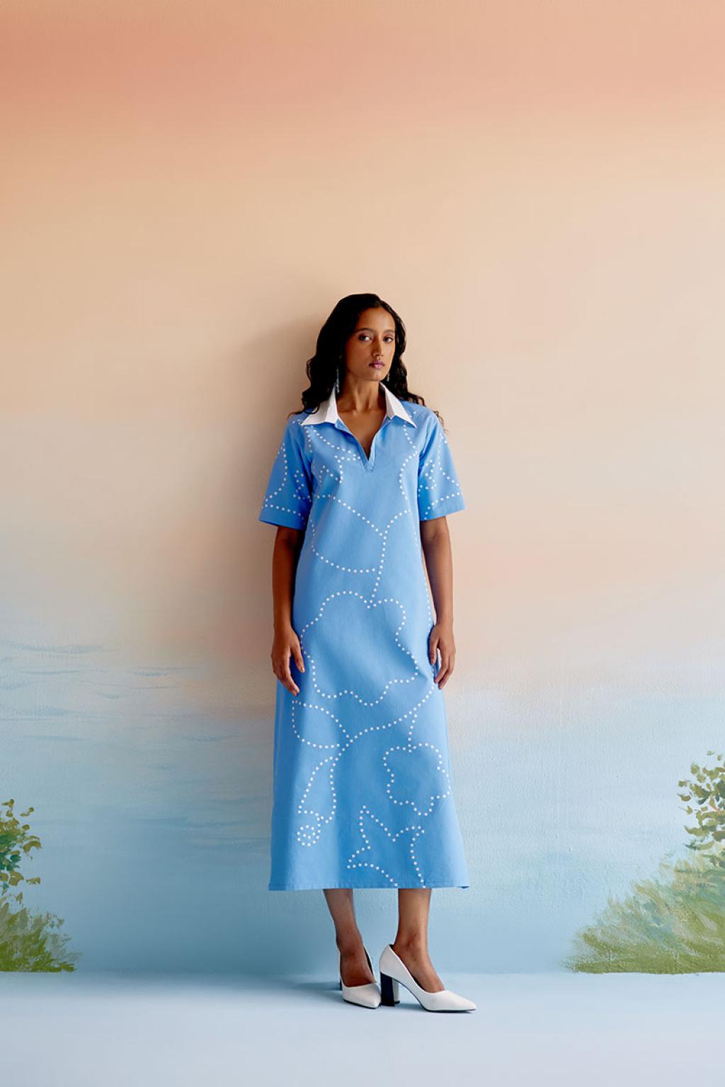 Blue Flora Dress