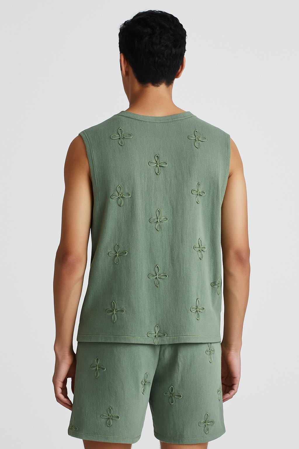 Embroidered Tank - Sage - erised pret