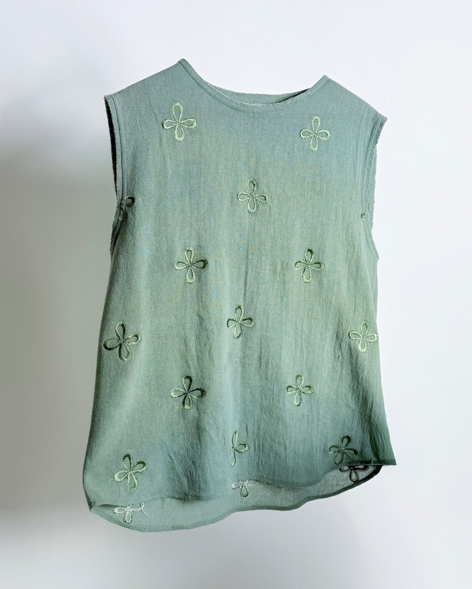 Embroidered Tank - Sage - erised pret