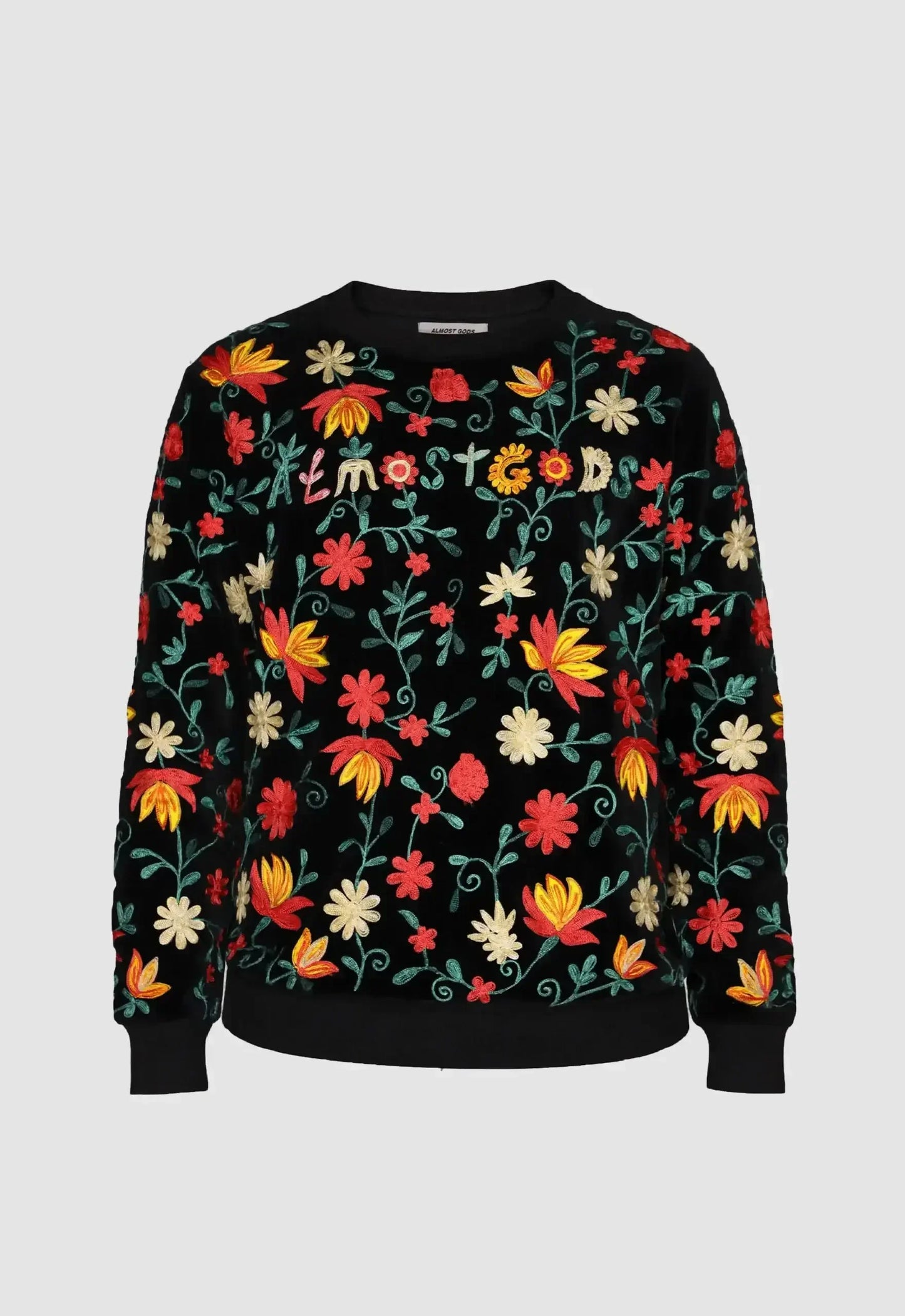 Floral Hand Embroidered Pullover