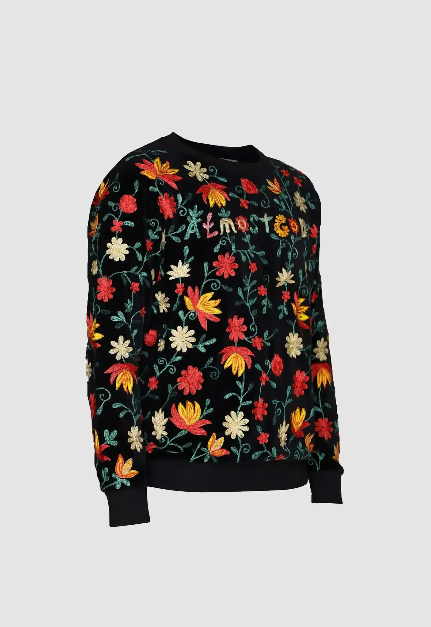 Floral Hand Embroidered Pullover