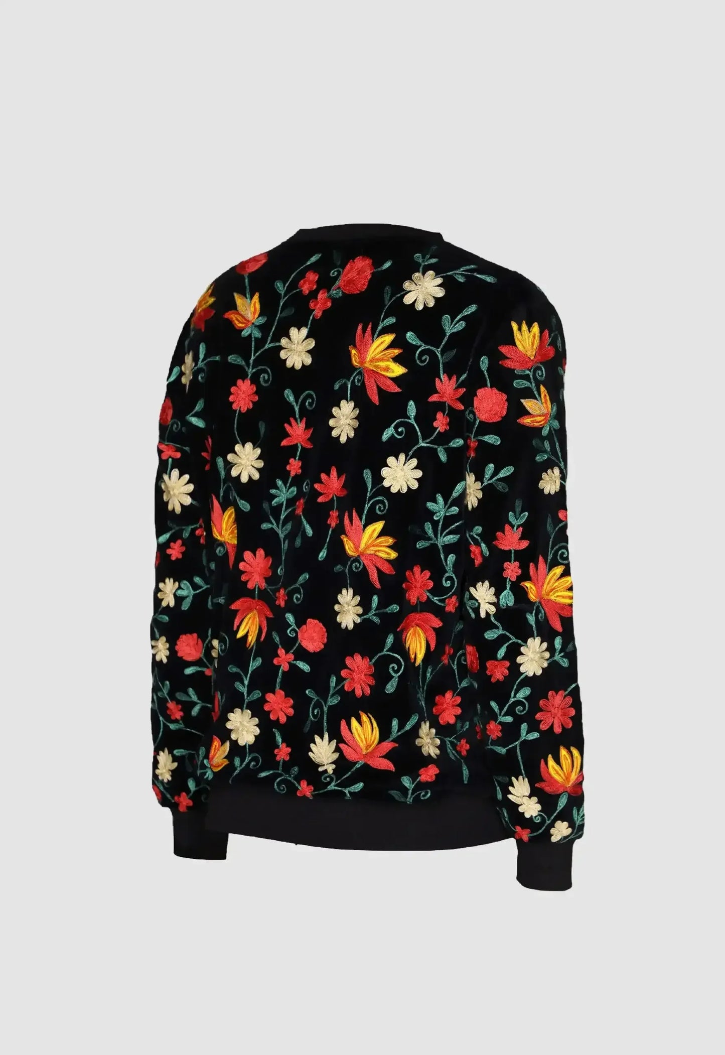 Floral Hand Embroidered Pullover