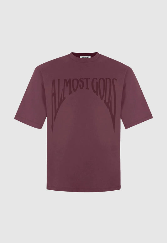 Gothic Relaxed Tee in Plum