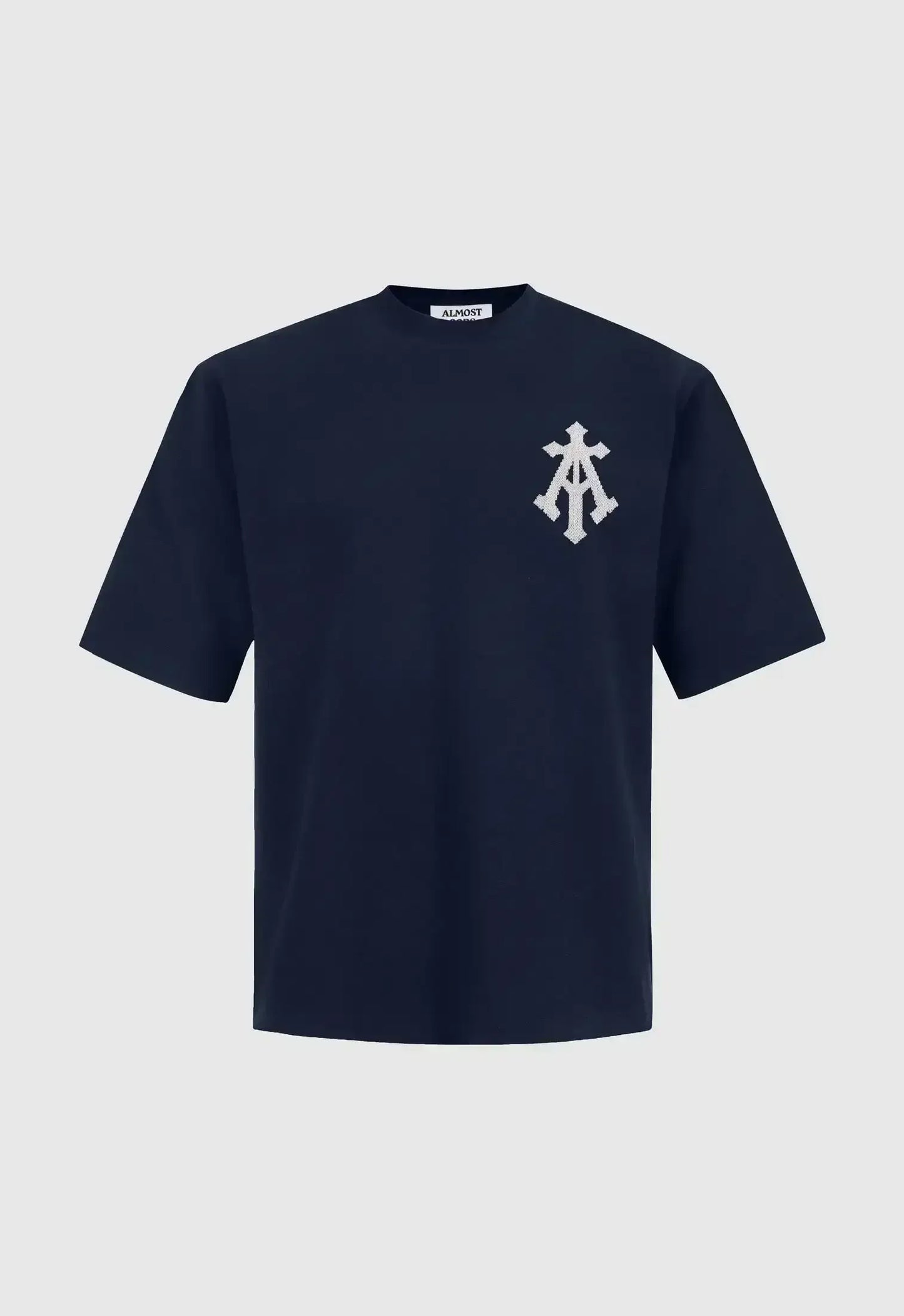 Alpha Cross Aari Knit Relaxed Tee
