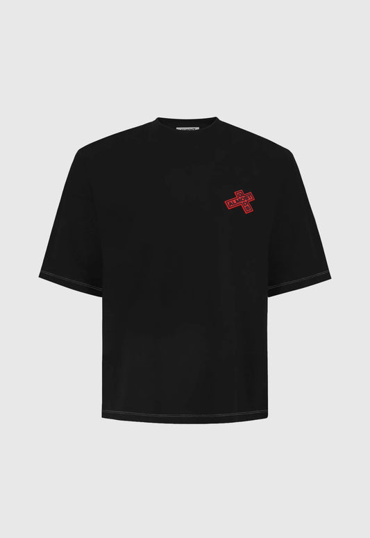 Pigment Dyed Rubber Cross Logo Tee